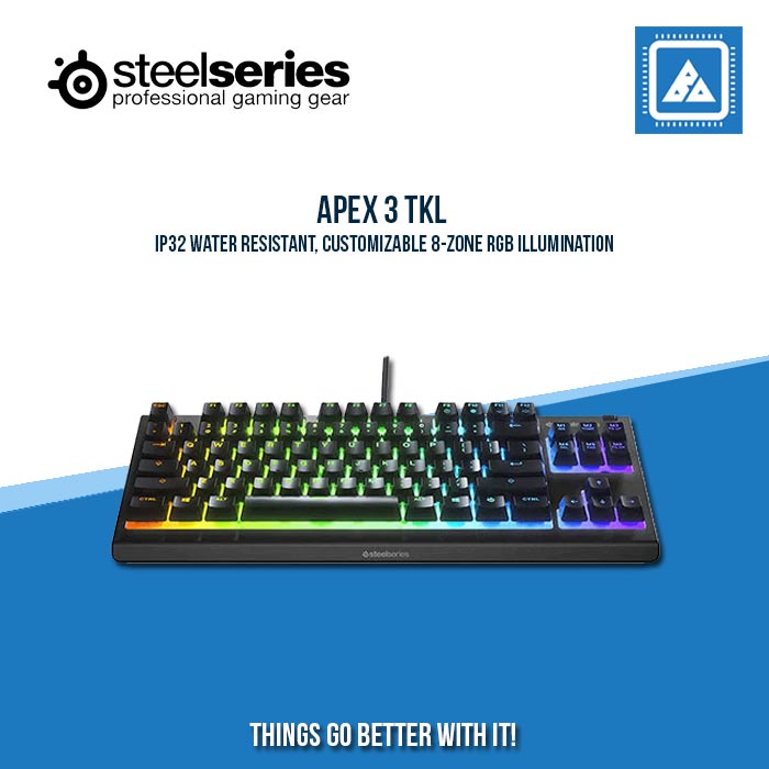 STEELSERIES APEX 3 TKL RGB MECHANICAL GAMING KEYBOARD STEELSERIES APEX 3 TKL RGB MECHANICAL GAMING KEYBOARD